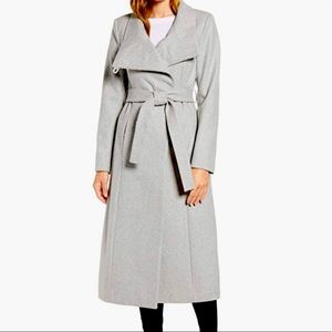 Kenneth Cole New York Belted Wool Blend Maxi Coat in Glacier NEVER WORN